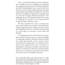 Laboratory Chemicals: An Indian perspective